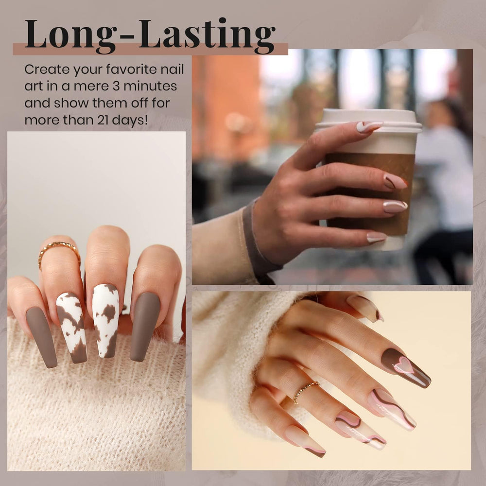 Beetles Brown Gel Polish swatch reveals warm tone on a color wheel.