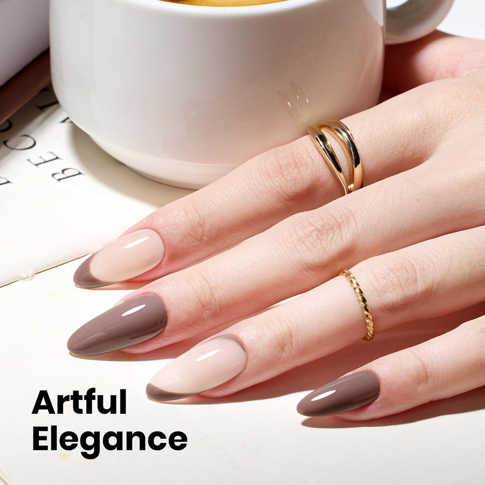 Beetles Brown Gel Polish curing under UV/LED lamp for quick salon finish