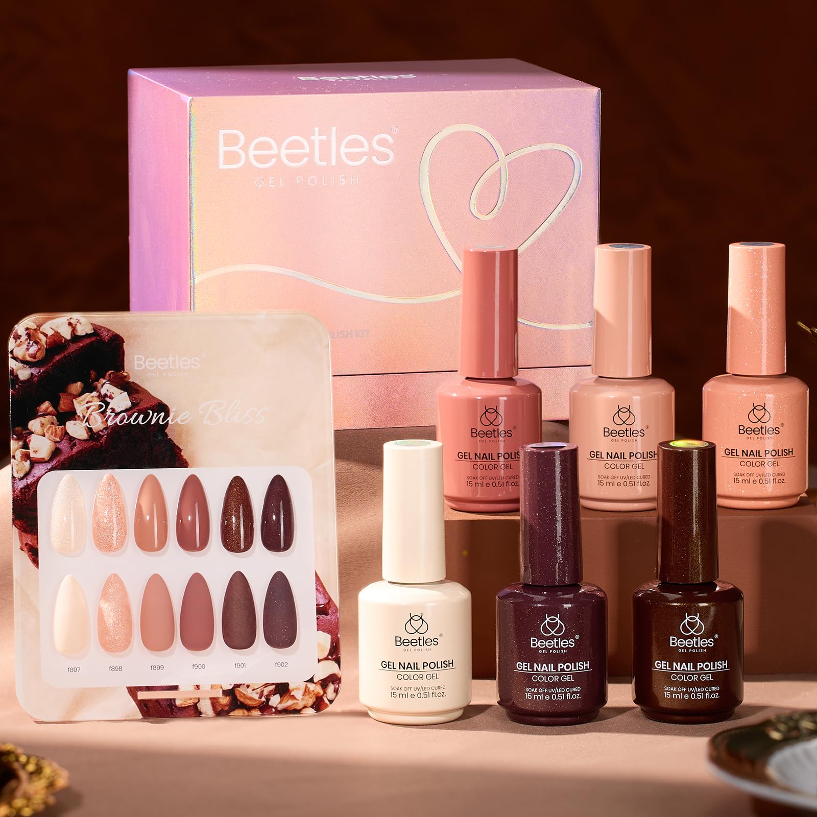 Beetles Brown Gel Polish: nécessite une lampe UV/LED pour durcissement.