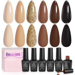 Beetles Brown Gel Polish pack highlighting warm tones for elegant nails
