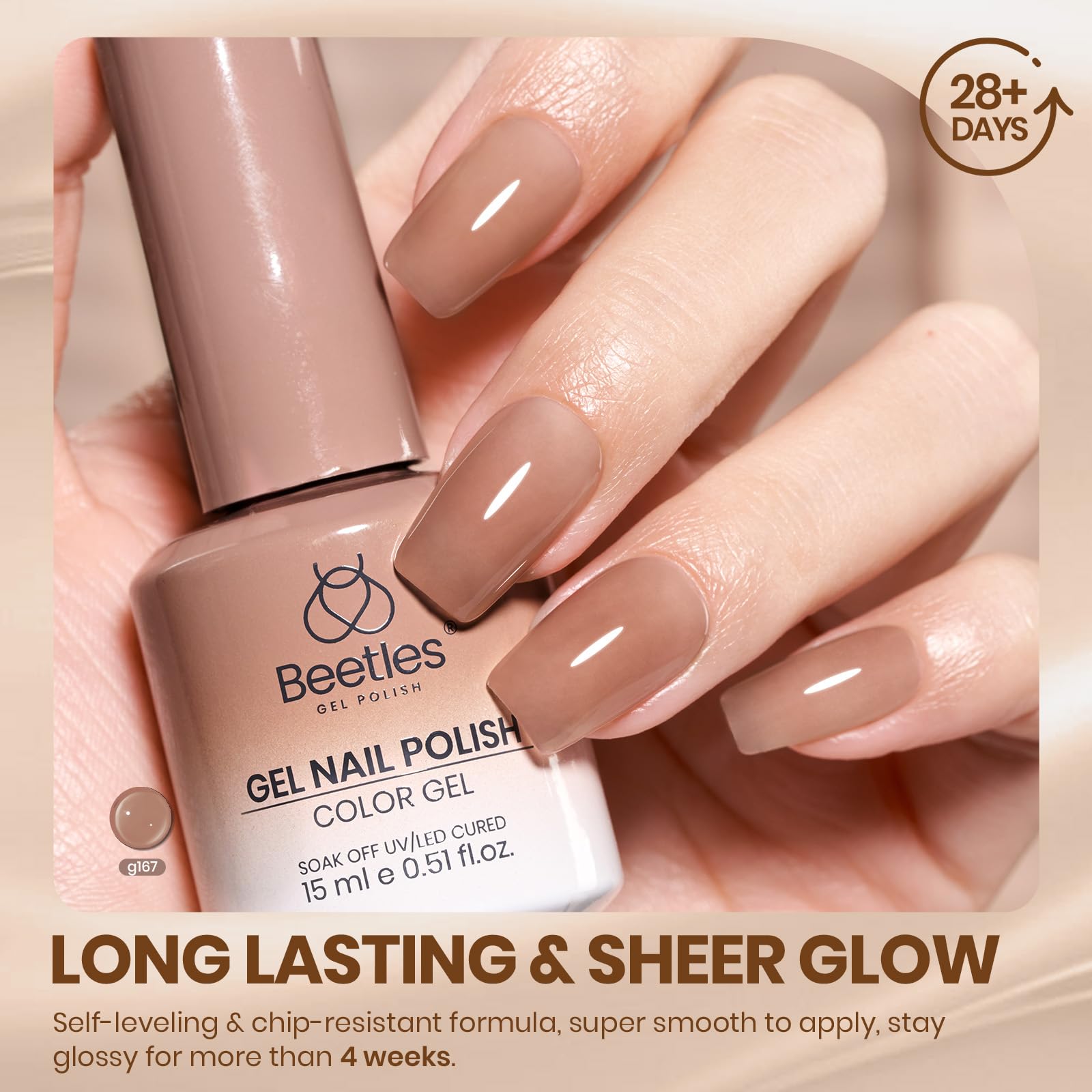 Beetles brown jelly gel polish is cruelty-free for ethical beauty