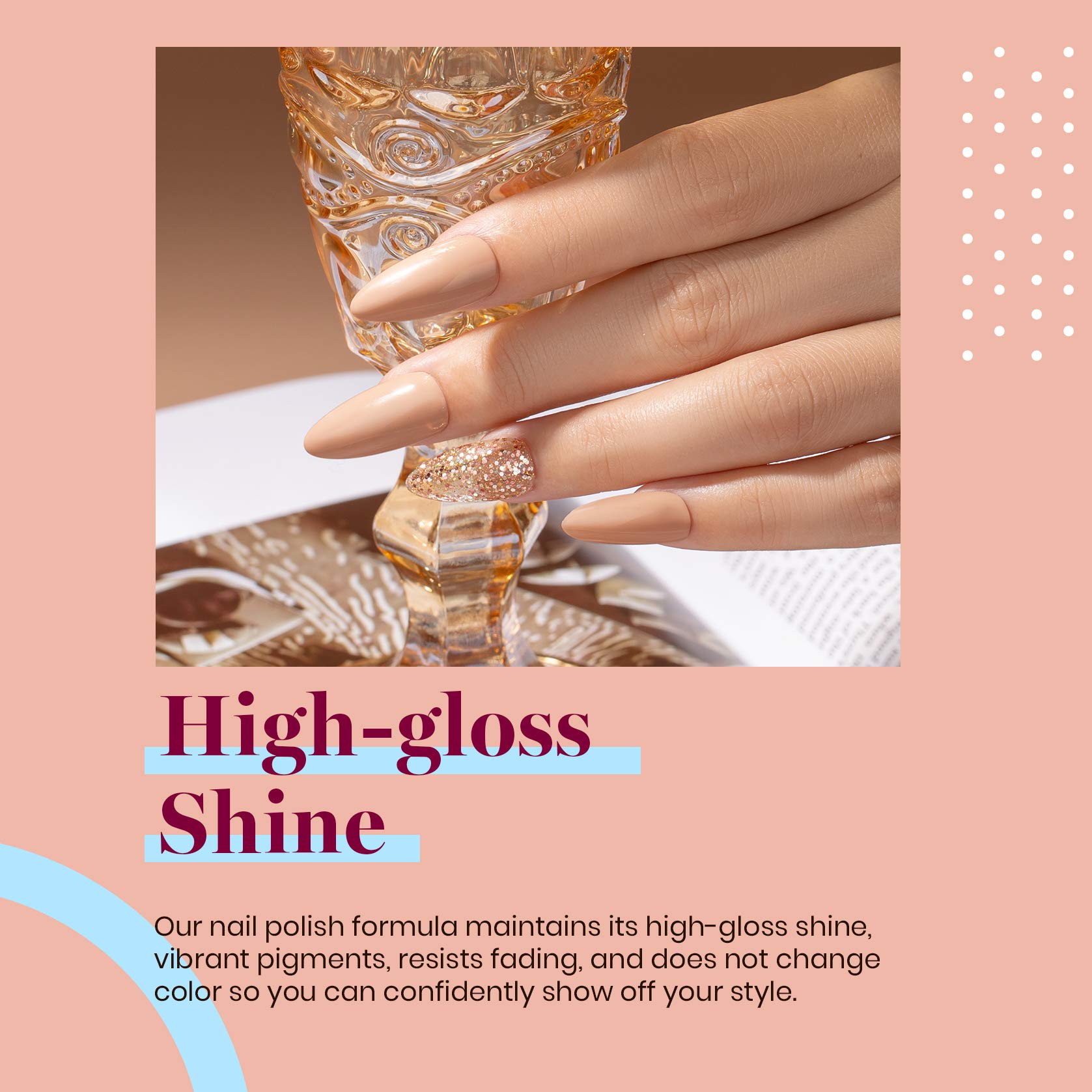 Beetles brown neutral shade used for salon nail-art ideas.