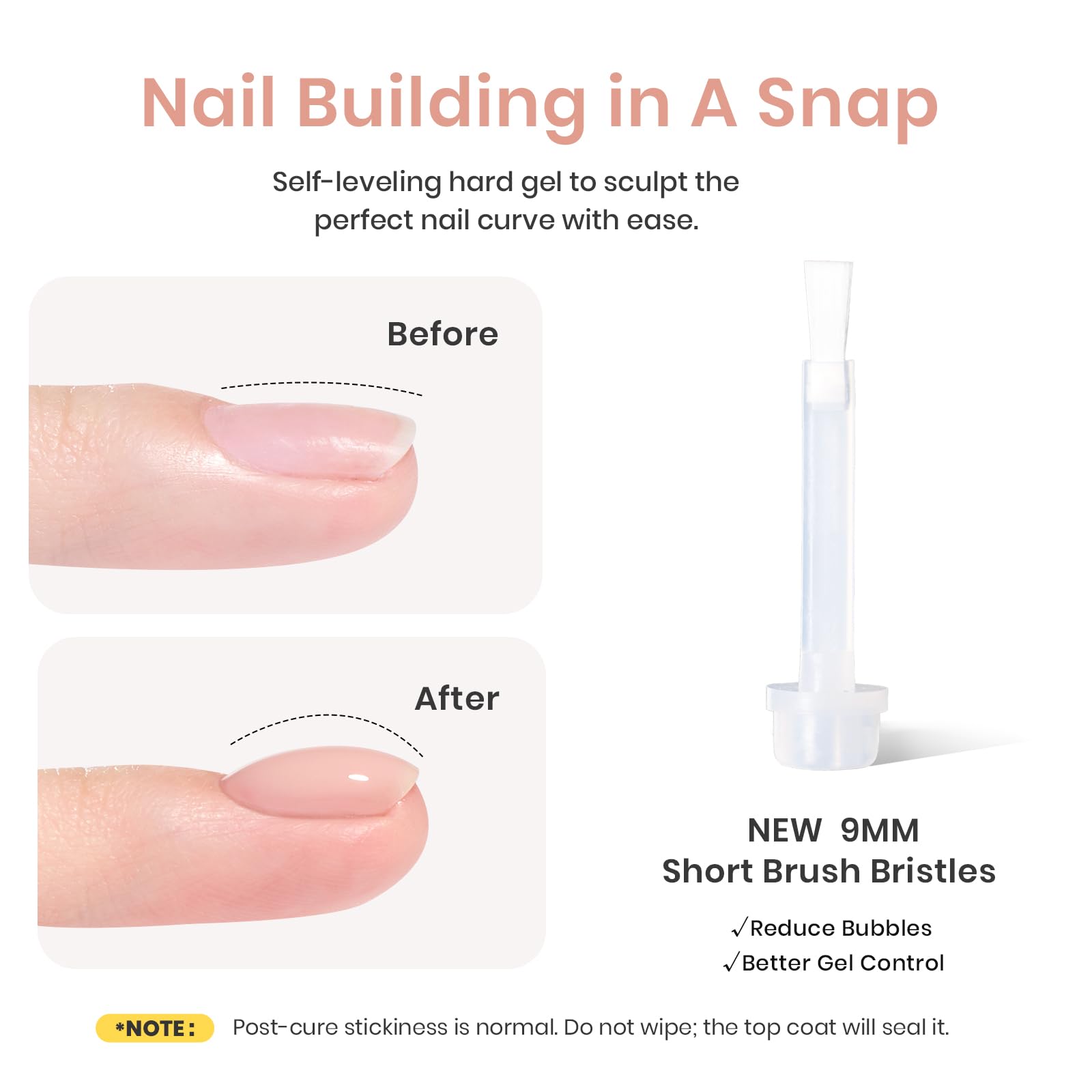 Beetles Builder Gel Amber Embrace nail-art close-up highlights nude and glitter versatility.