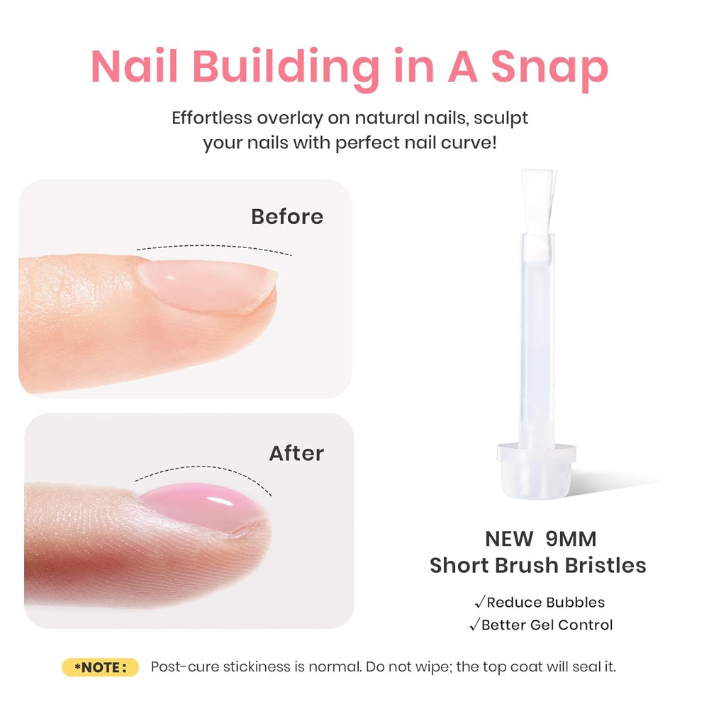 Beetles Builder Gel built-in brush aiding beginner-friendly application