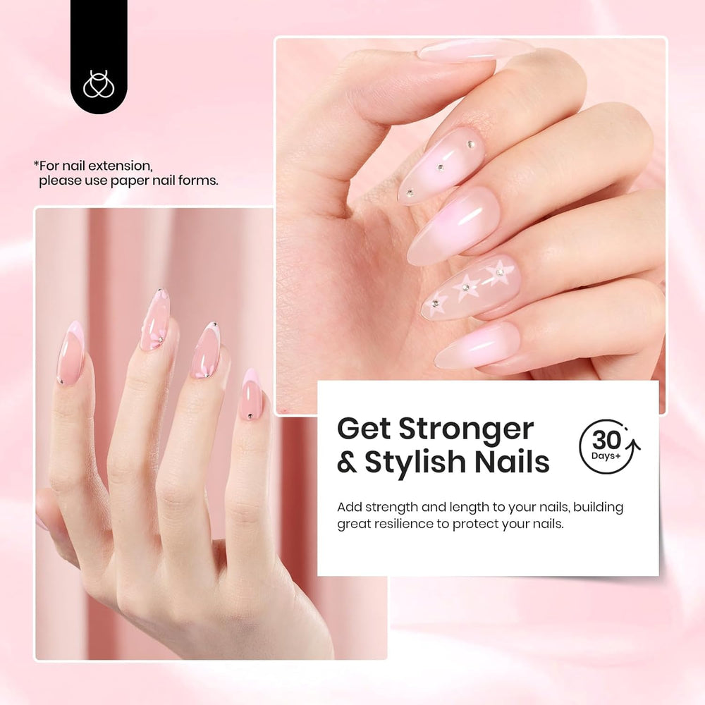 Beetles Builder Gel conceals cracks and ridges for a flawless surface
