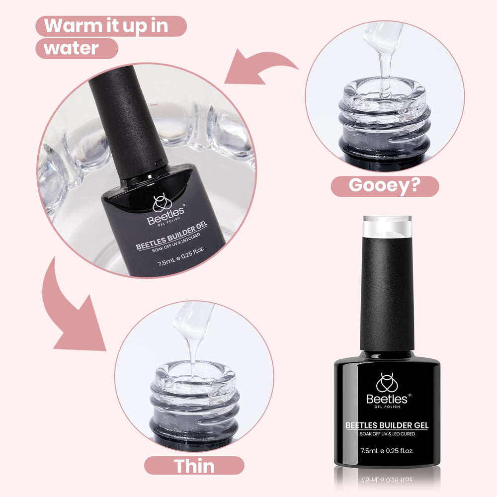 Beetles Builder Gel cures under UV/LED lamps for salon-like results at home