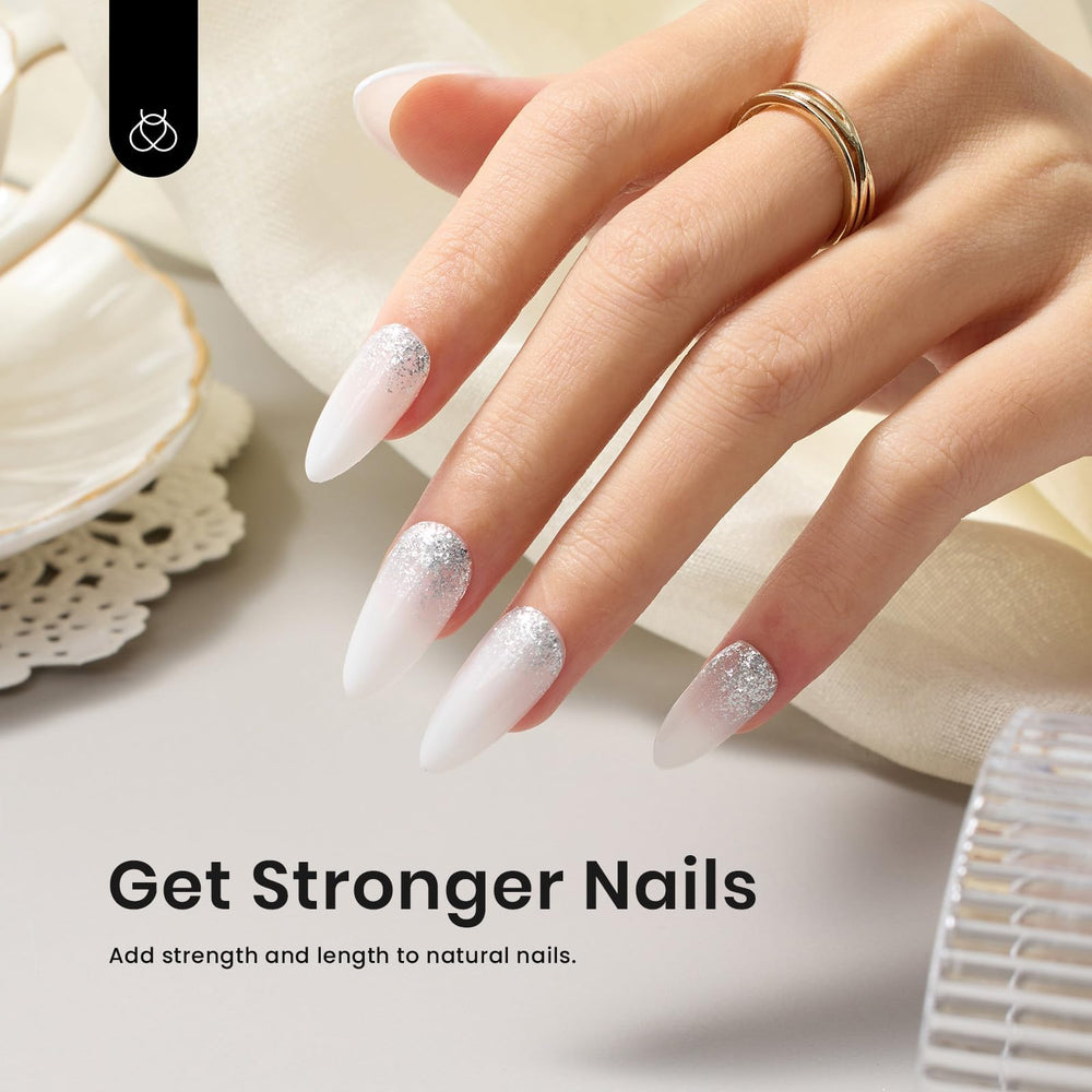 Beetles Builder Gel finished nails look smooth and durable daily wear.