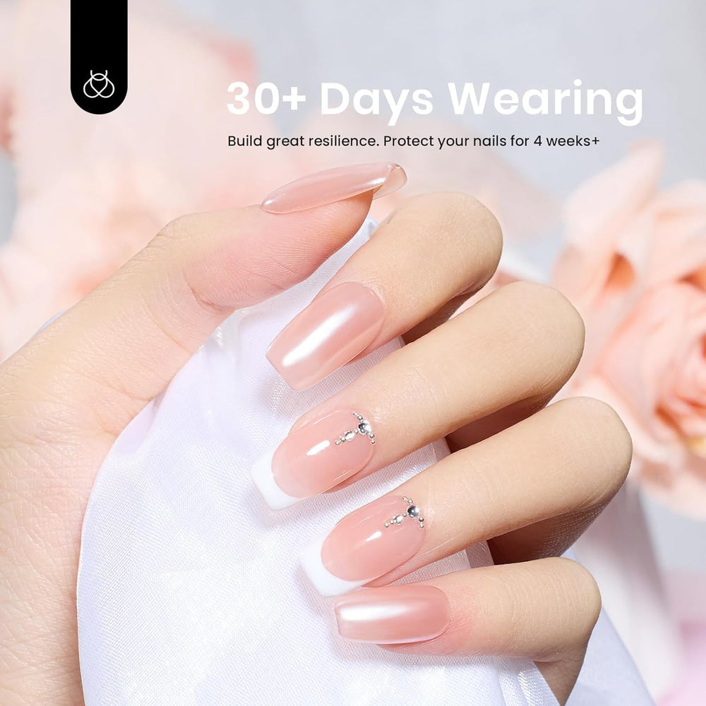 Beetles Builder Gel at-home manicure setup for DIY nails.