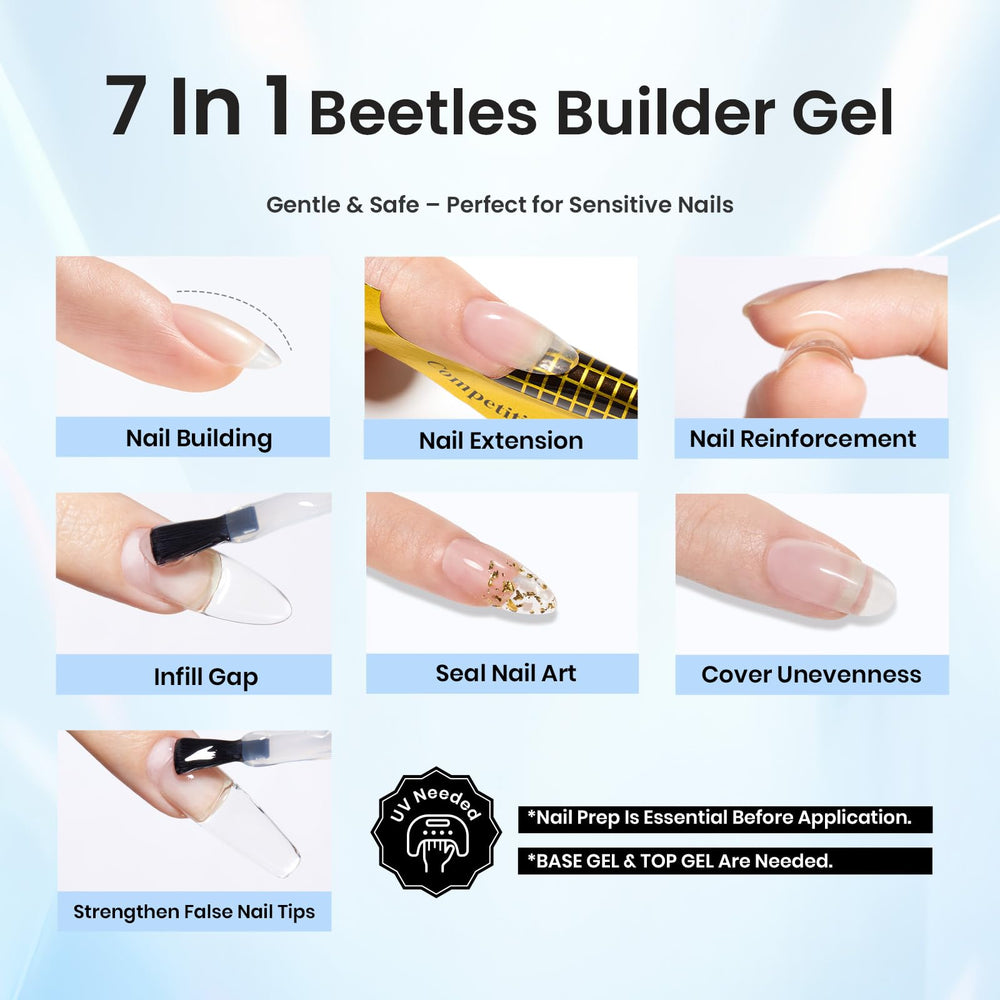Beetles Builder Gel nail extension enables beginner-friendly home manicures.