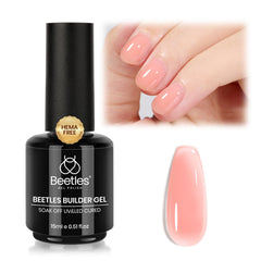 Beetles Builder Gel Nude Pink bottle with jelly texture for natural nails