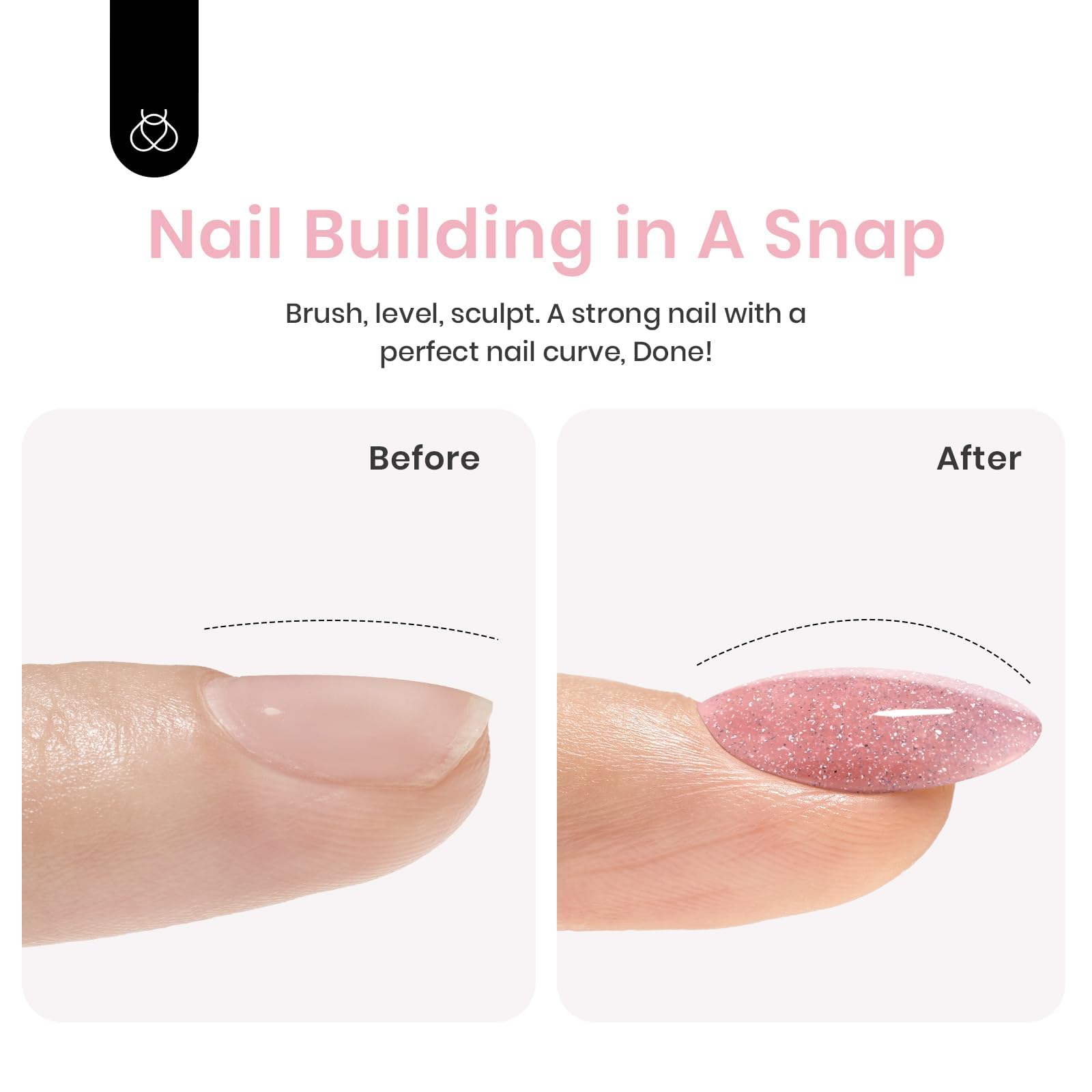 Apex-building with Beetles Builder Gel Set for precise nail shaping.