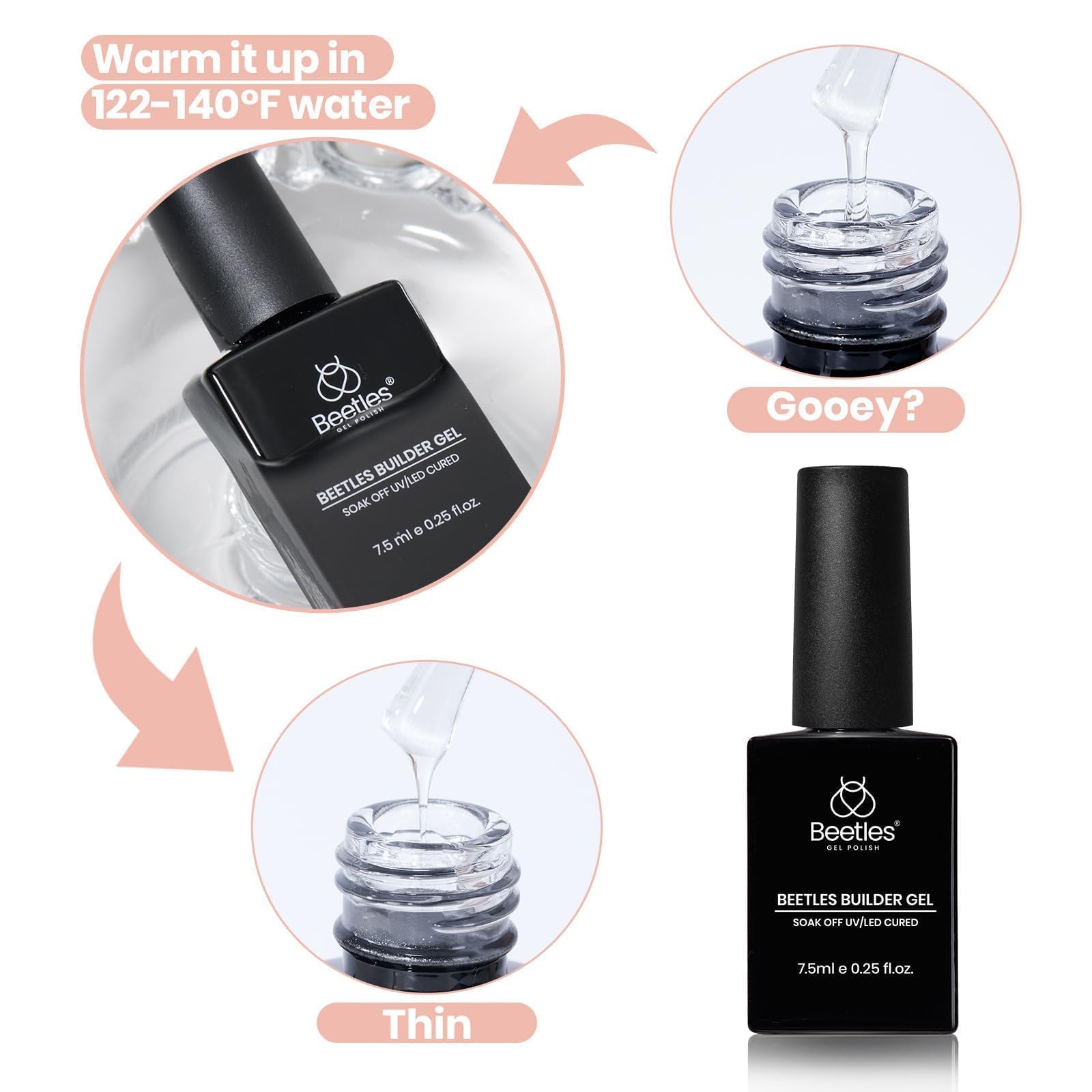 Beetles Builder Gel Set DIY nail extension kit for home manicures
