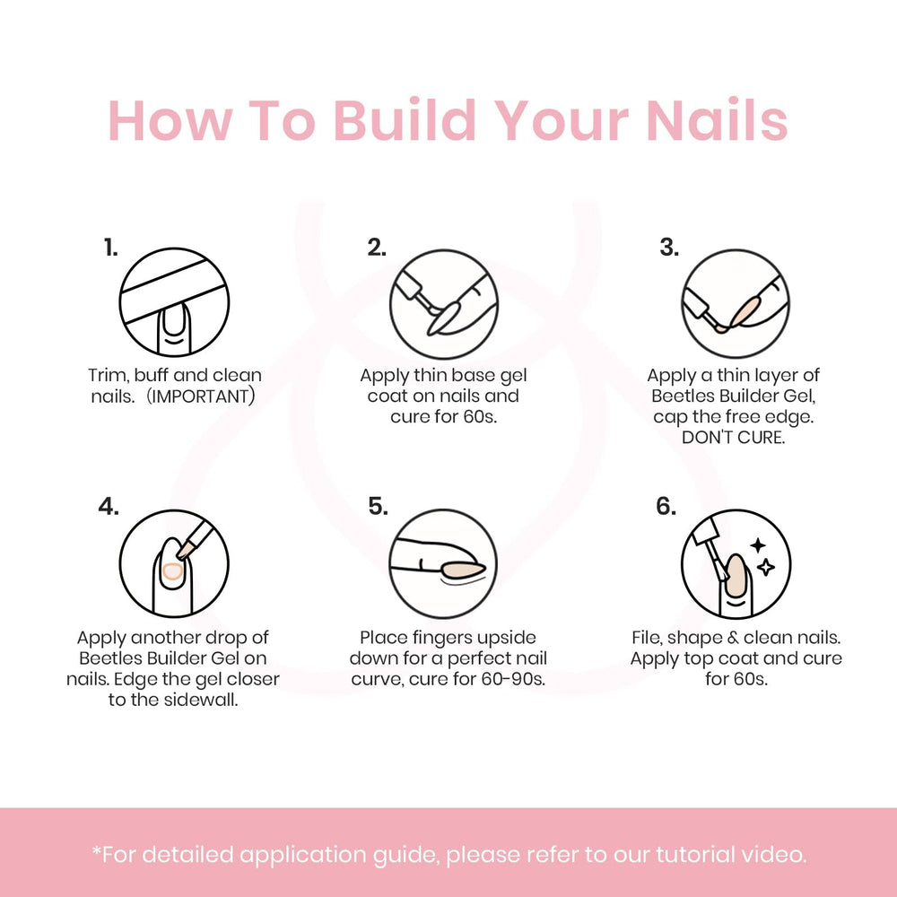 At-home nail art with Beetles Builder Gel Set for salon-like finish.