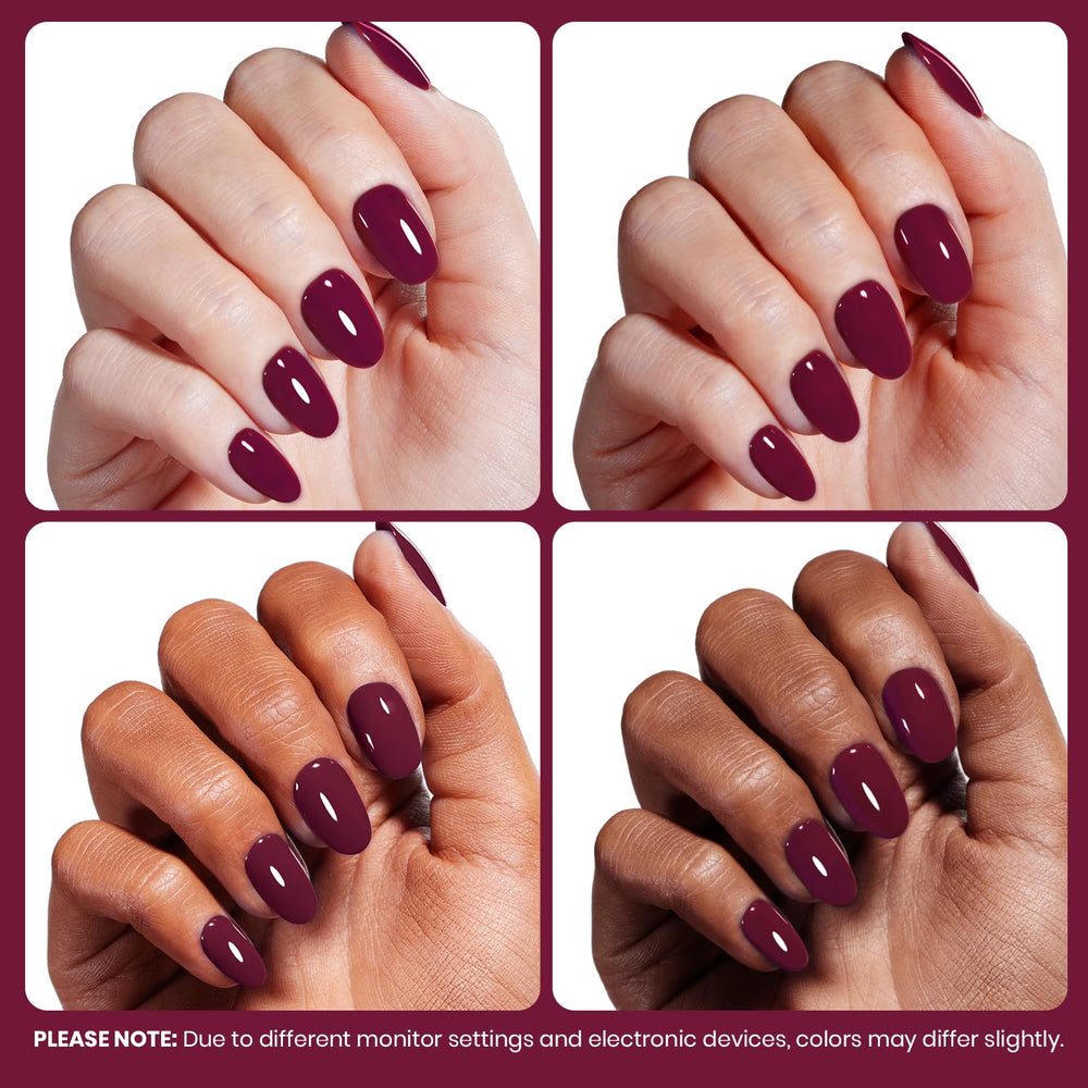 Beetles Burgundy Red vegan low-odor gel polish suitable for home and salon