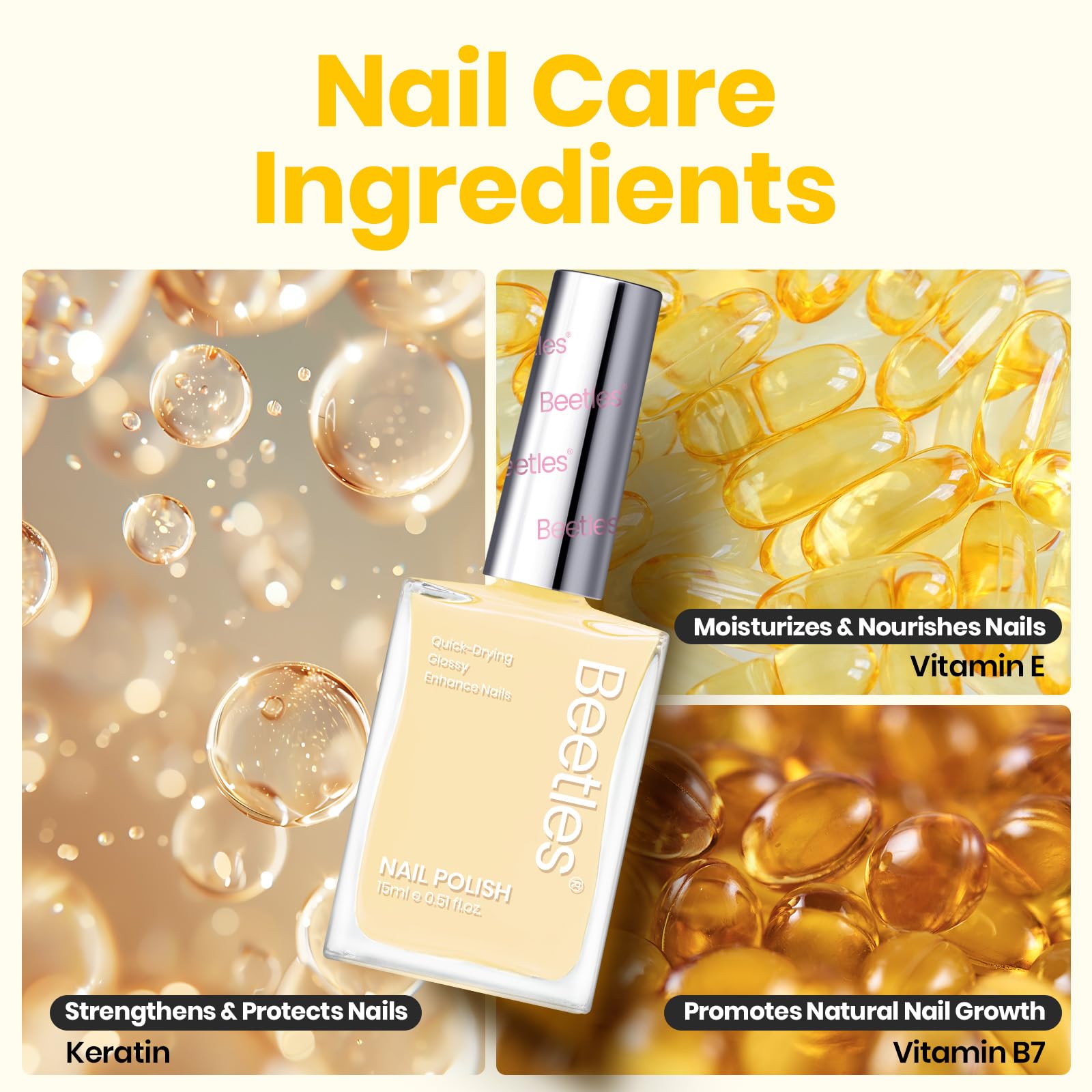 Beetles Butter Yellow color swatch, soft pastel glow for versatile seasons.