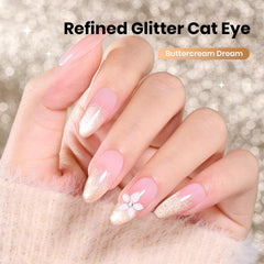 Beetles Buttercream Dream Nude Cat Eye long-wear look suggesting durability