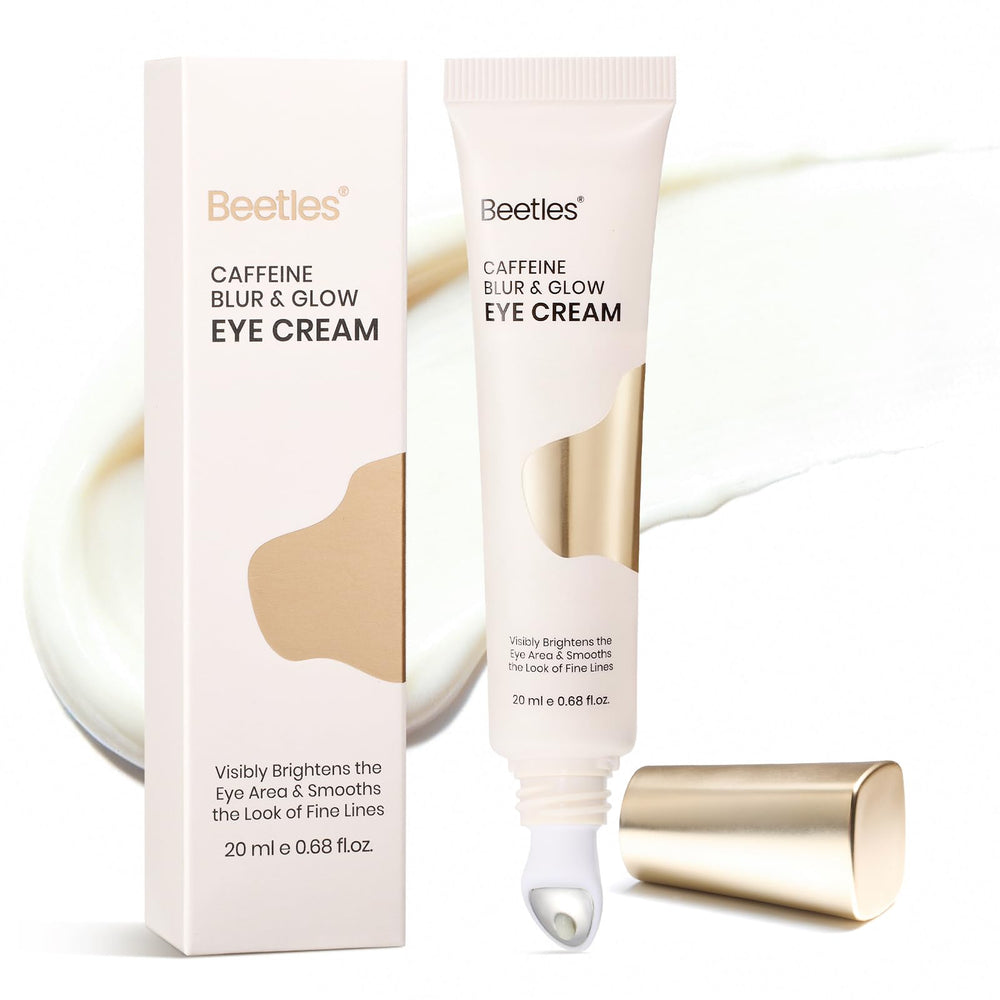 Beetles Caffeine Eye Cream with metal-tip application soothing under-eye puffiness