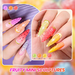 Beetles Candy Spritz Jelly Polish layer-build demonstrates sheer to opaque effects on nails.