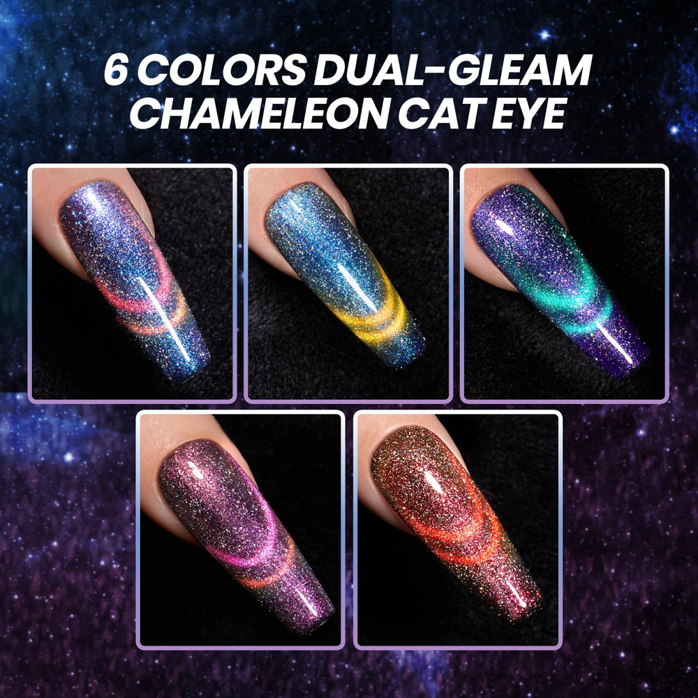 Beetles Cat Eye Gel Nail Polish Set black base layer enhances cat eye effect