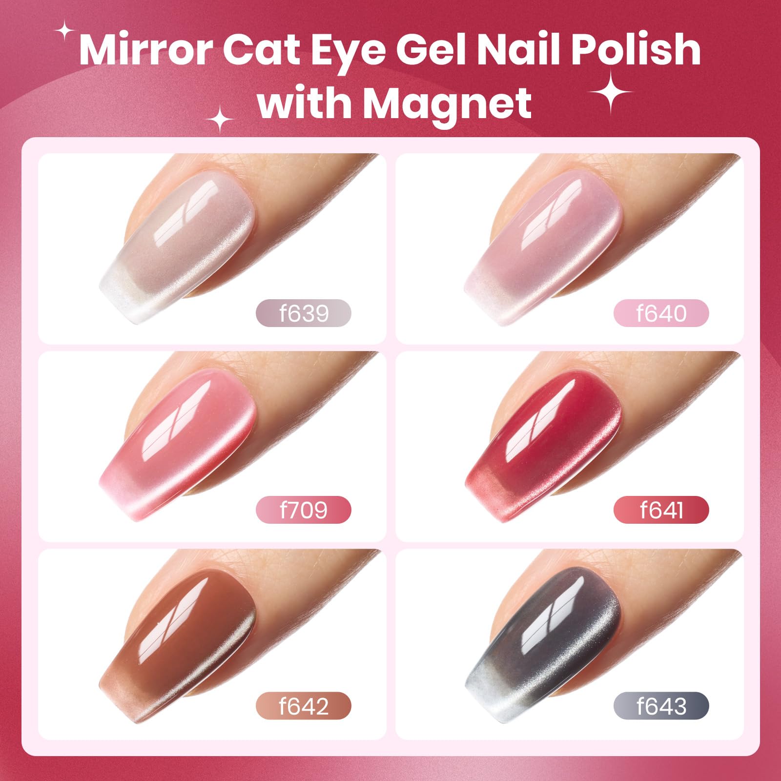 Beetles Cat Eye Gel Polish brown hue delivers warm depth and subtle metallic glow.