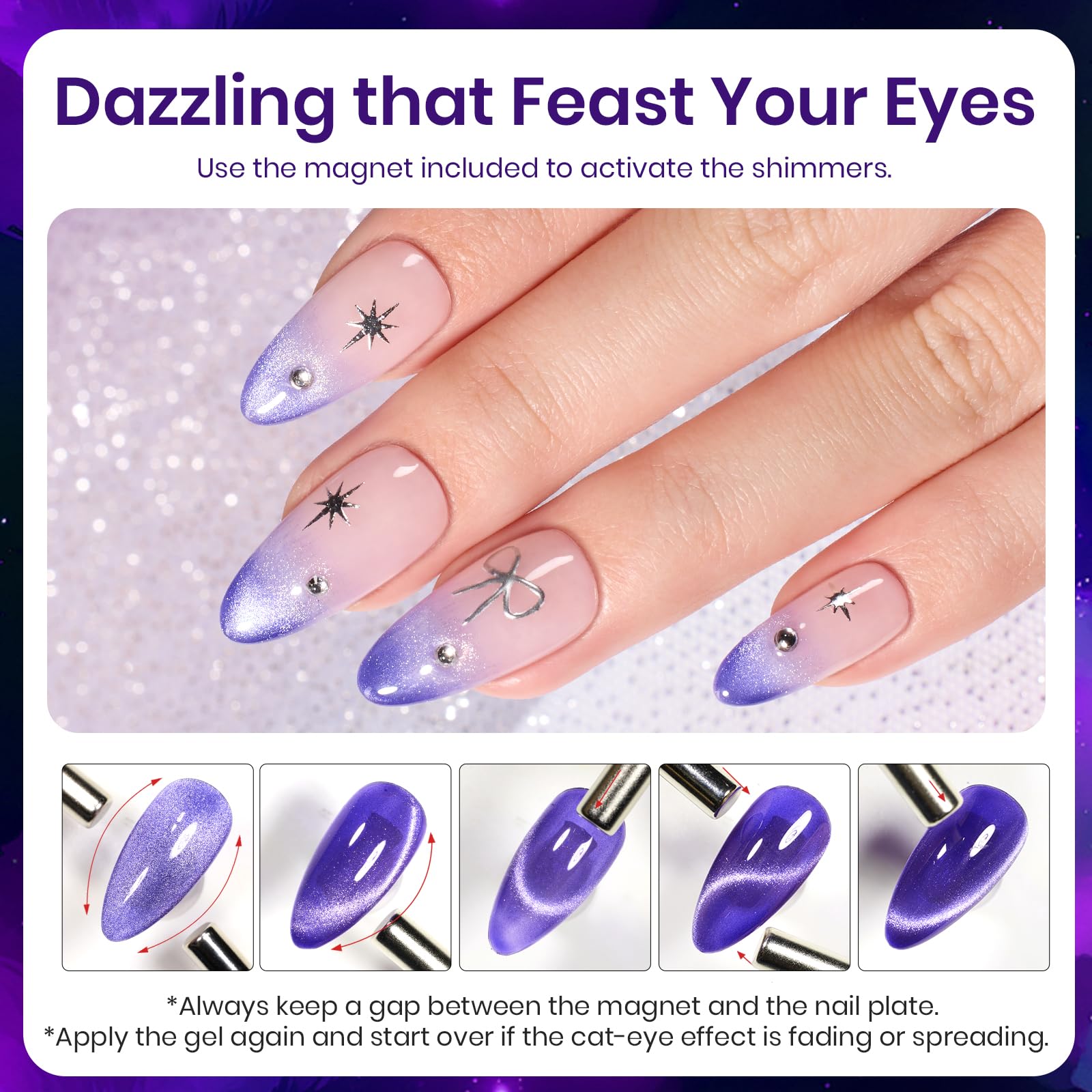 Beetles Cat Eye magnetic technique lets you create diverse looks at home.