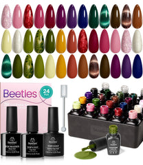 Beetles Cat Eye gel polish 20 colors winter set for chic, durable manicure