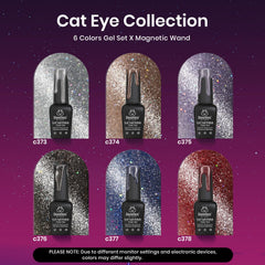 Six Beetles cat-eye shades with glitter in red, purple, and blue