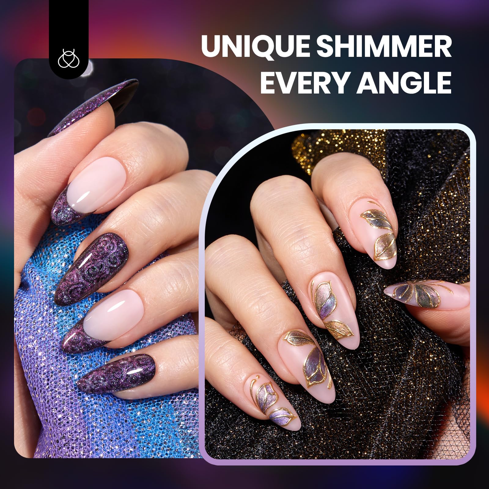 Layering over black base deepens the cat eye look.
