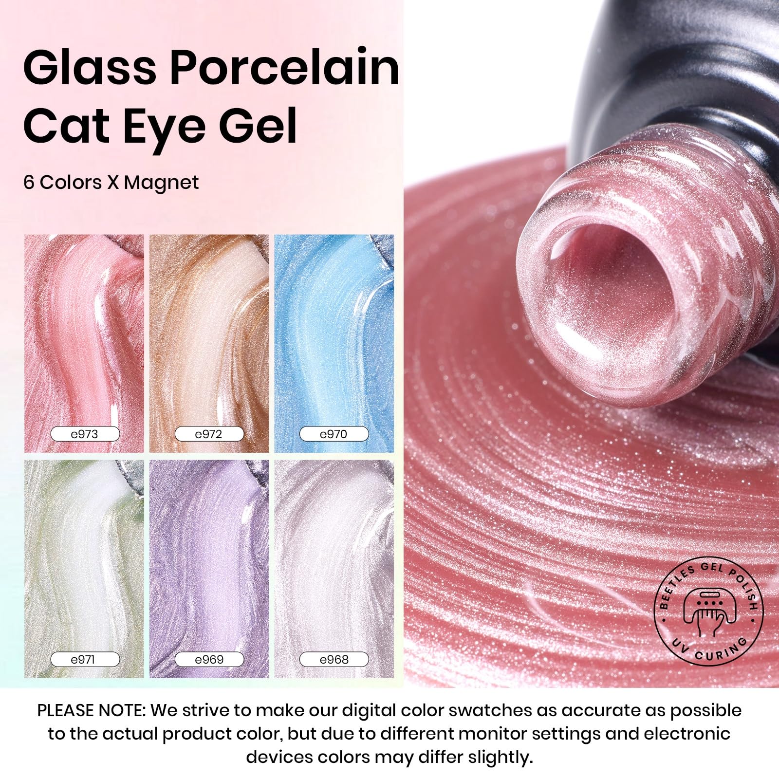 Beetles Cat Eye Magnet Tool demonstrates quick magnetic shifts to customize cat-eye patterns.