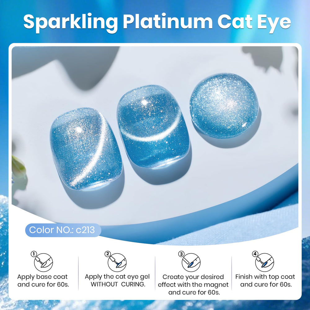 Beetles Cat Eye Magnet demonstrates quick, customizable effects for nail art.
