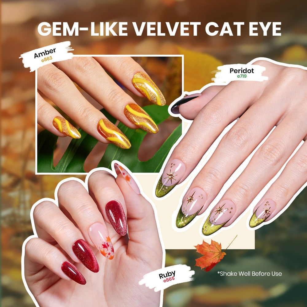 Beetles Cat Eye orange polish adds vibrant seasonal flair