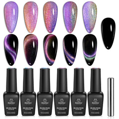 Beetles Cat Eye polish set packaging with magnet for at-home nails.