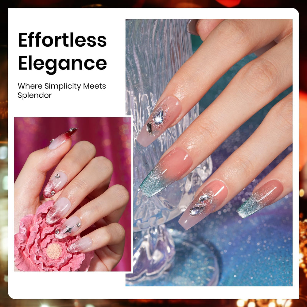 Beetles Cat Eye rhinestone accessory adds subtle sparkle to nails