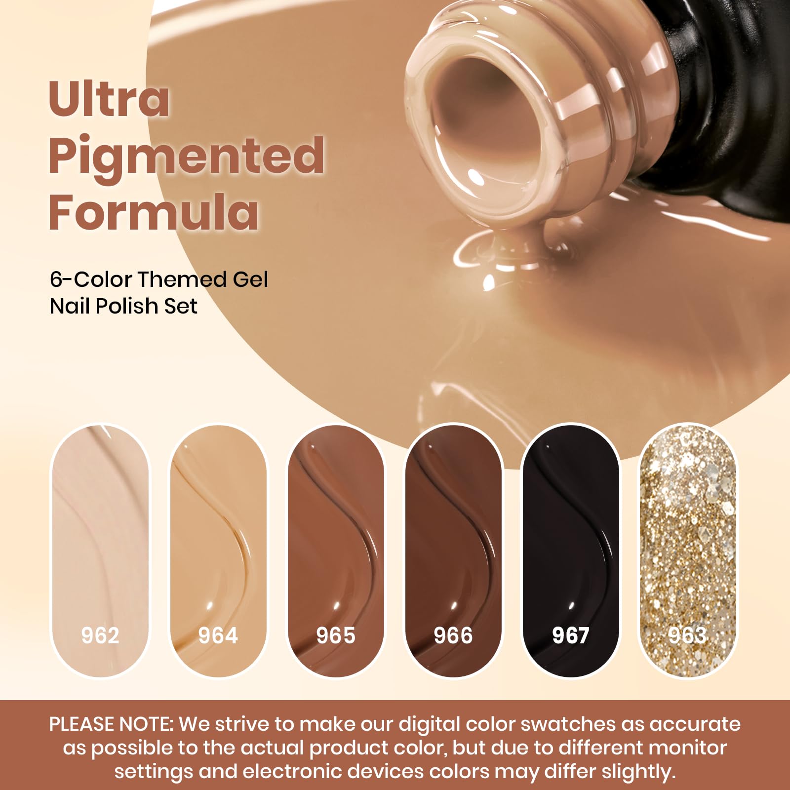 Beetles Chocolate brown polish swatch for classic nail art
