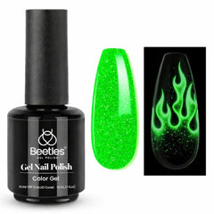 Beetles Christmas gel nail polish glow in the dark for festive nails