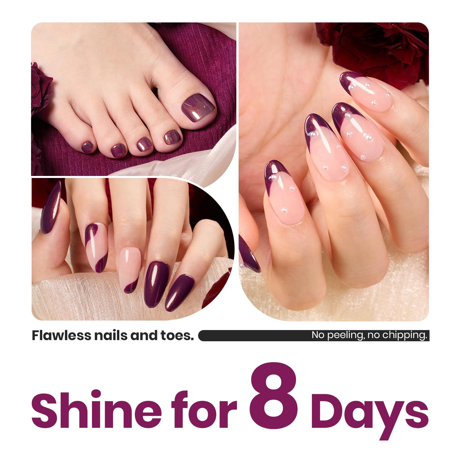 Beetles Christmas-inspired finish with glossy, durable wear.