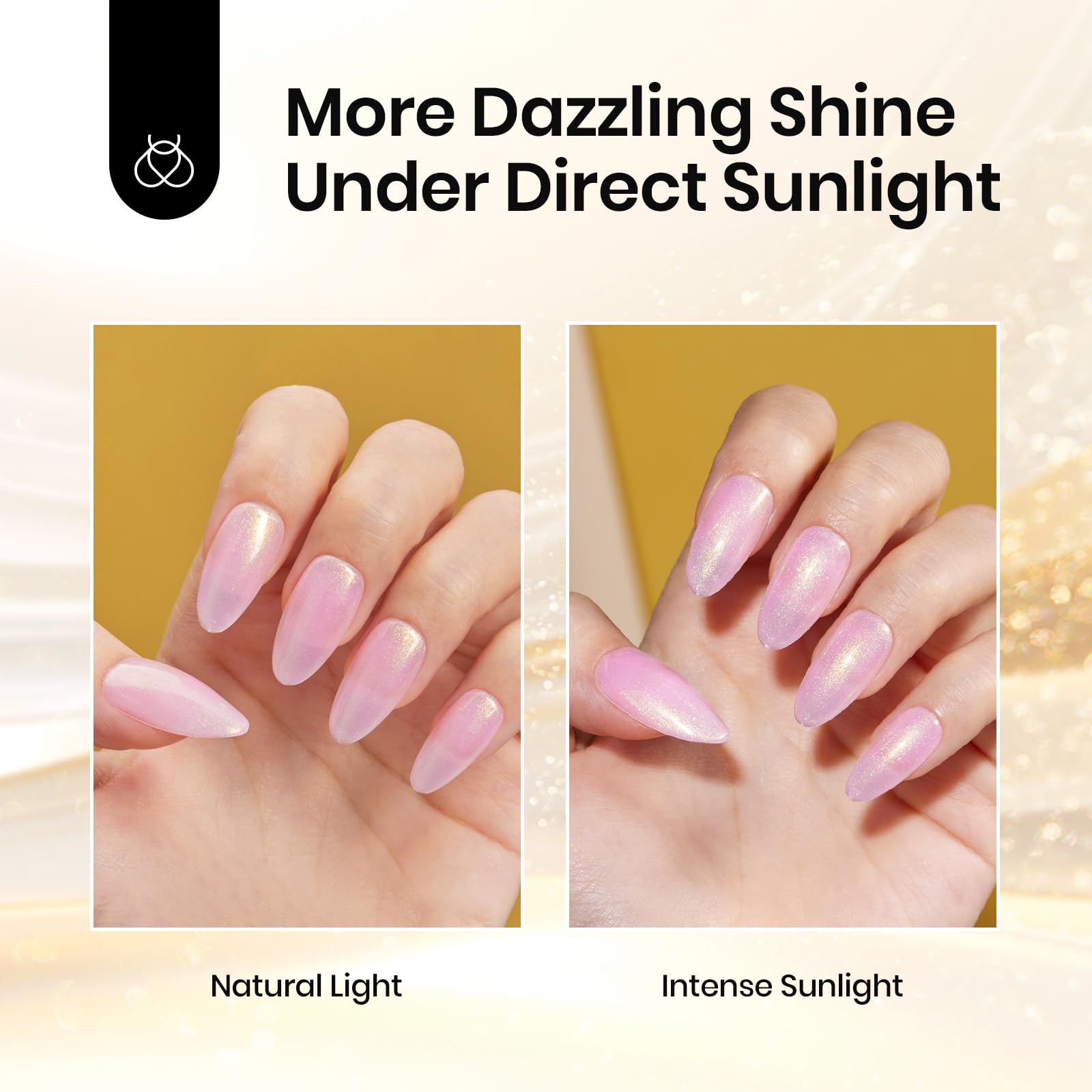 Beetles chrome-like pearl effect creates a delicate shimmer on any base color.
