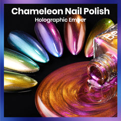 Beetles Chrome Nail Polish Set Ember swatches show rich shimmer and color depth