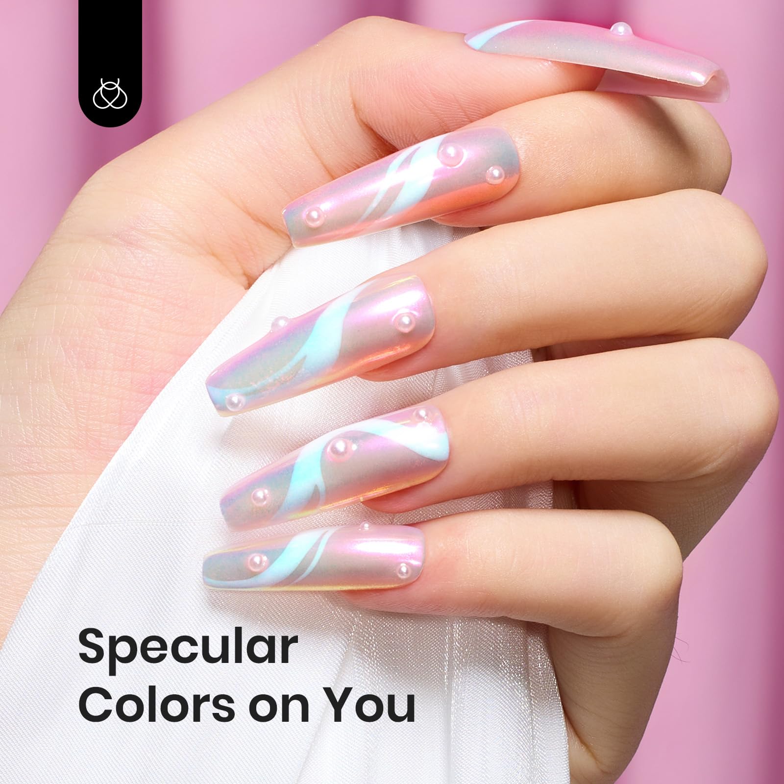 Beetles Chrome Nail Powder for acrylic nails with chrome effect
