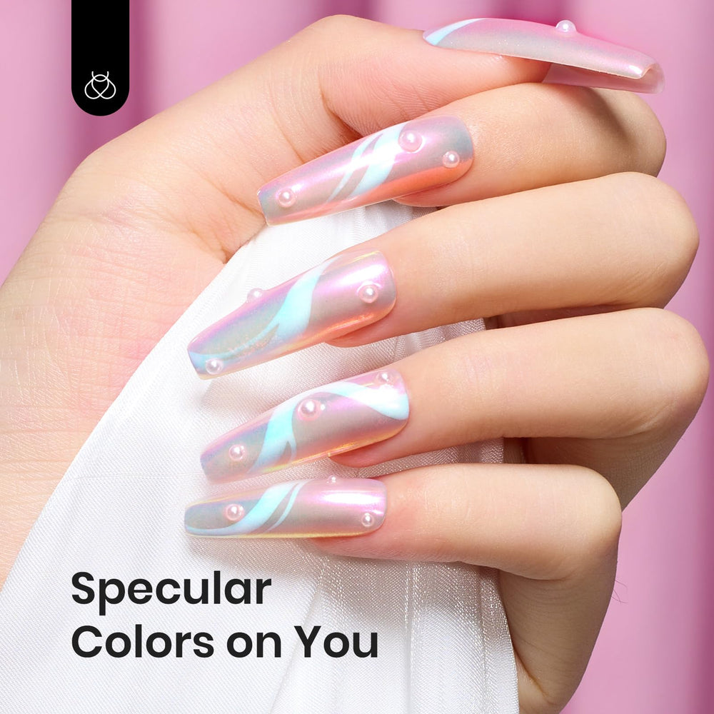 Beetles Chrome Nail Powder for acrylic nails with chrome effect