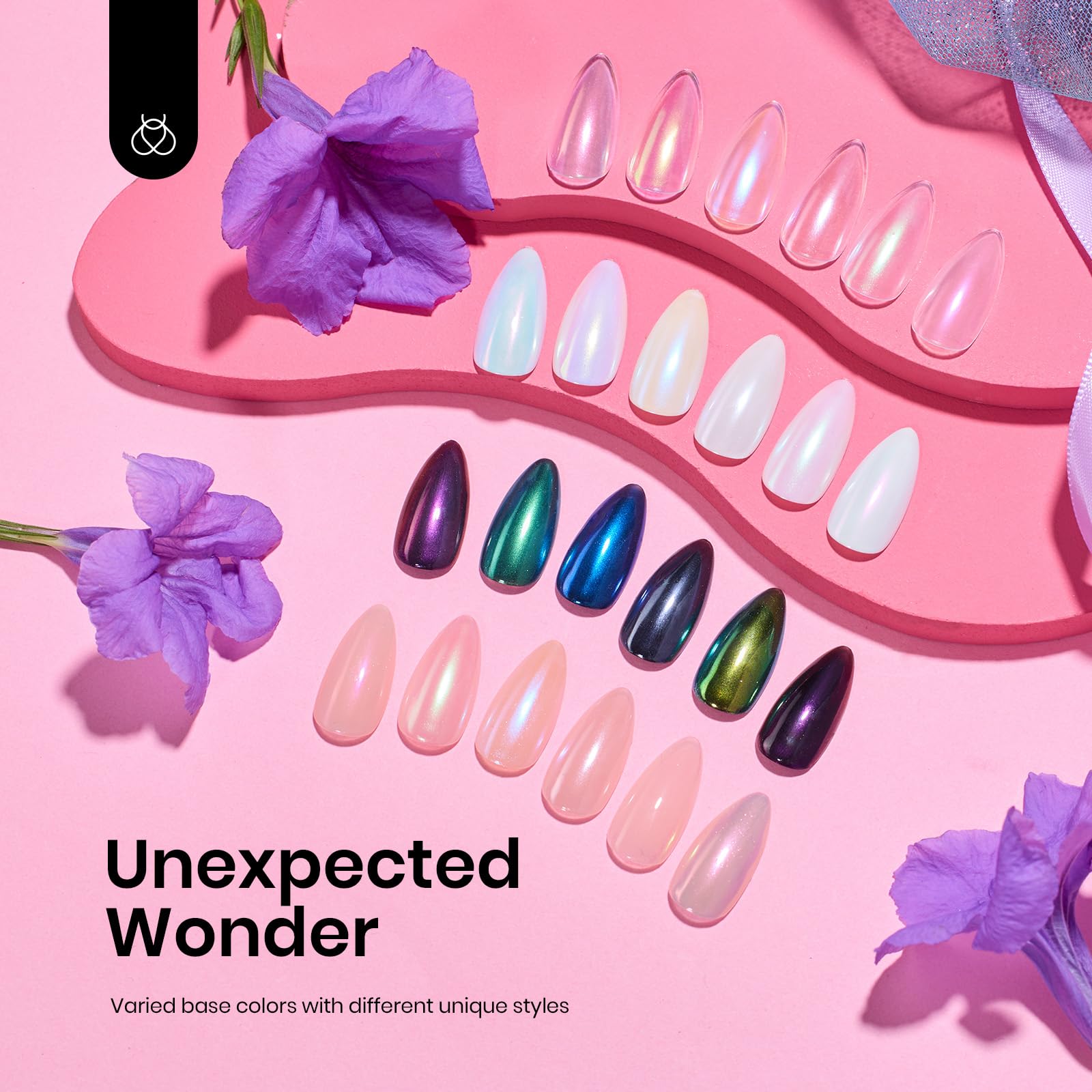 Beetles Chrome Nail Powder Aurora Pearl Purple delivers a rich chameleon finish.
