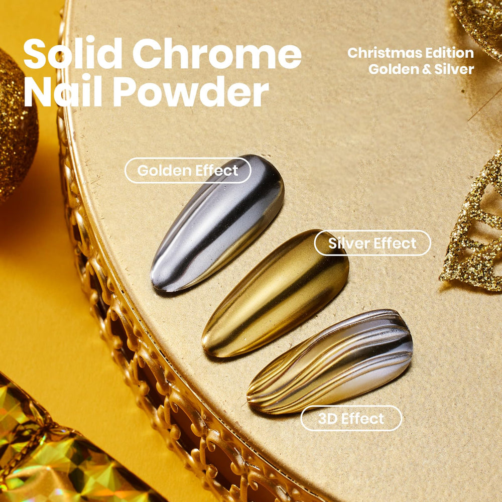 Beetles chrome nail powder compact palette for easy on-the-go use.