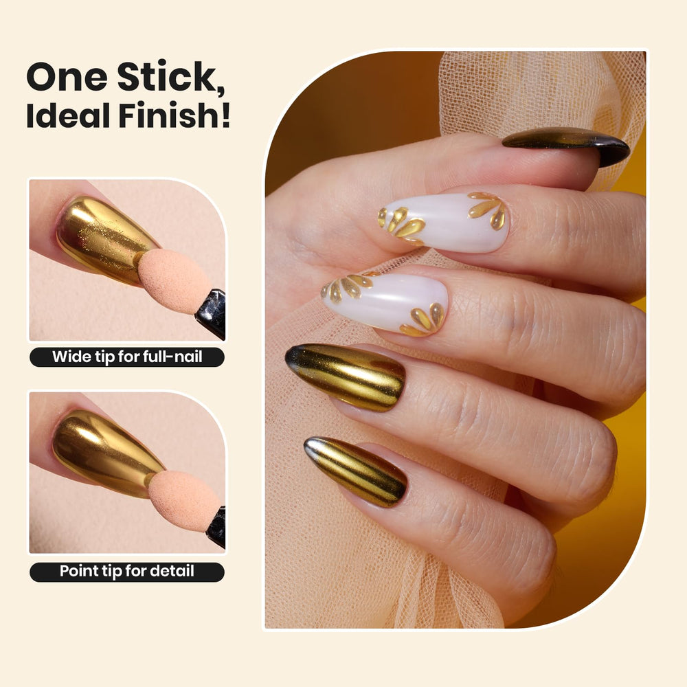 Beetles chrome nail powder ultra-fine particles deliver smooth application.