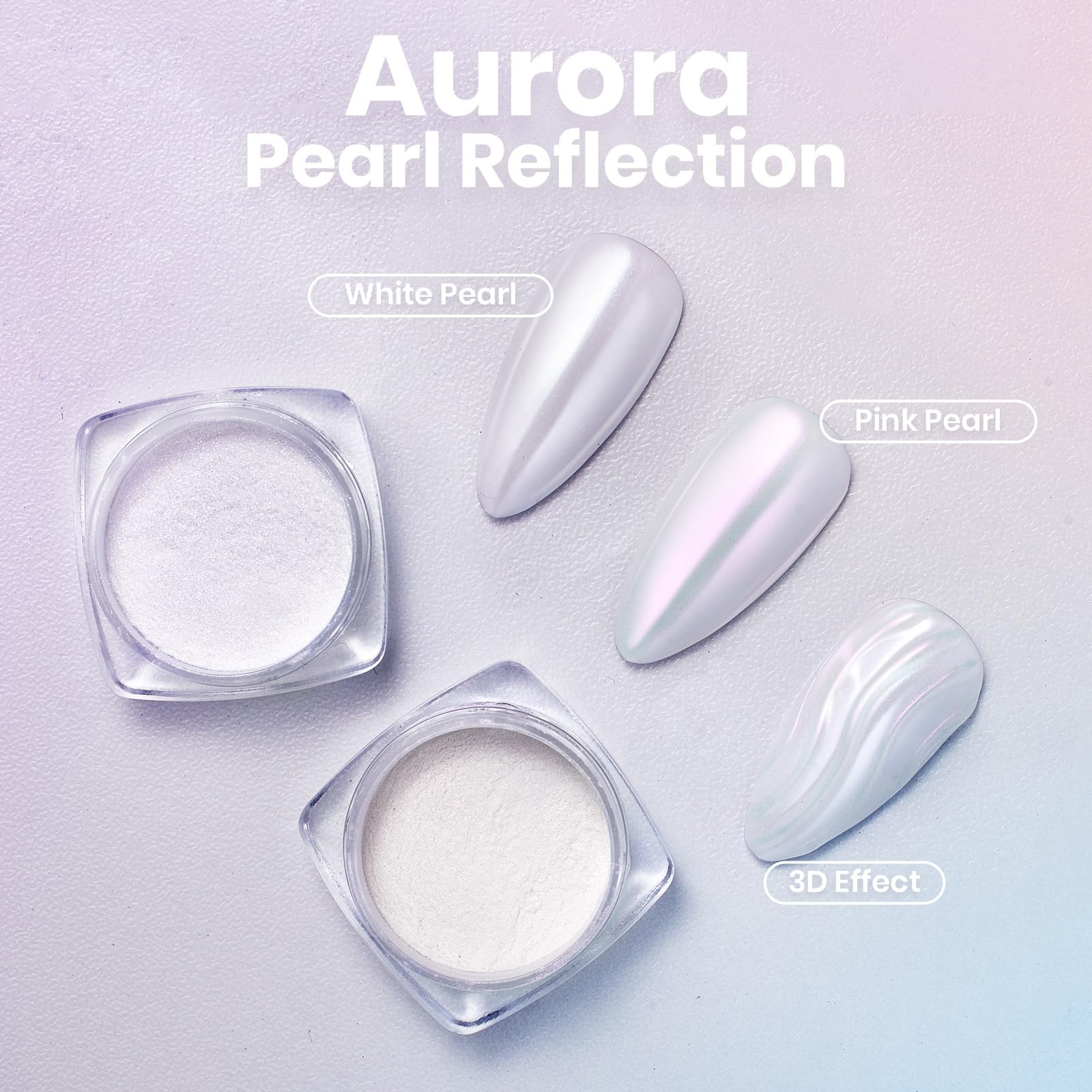 Beetles Chrome Nail Powder two jars side-by-side demonstrates versatile chrome color options for nails.