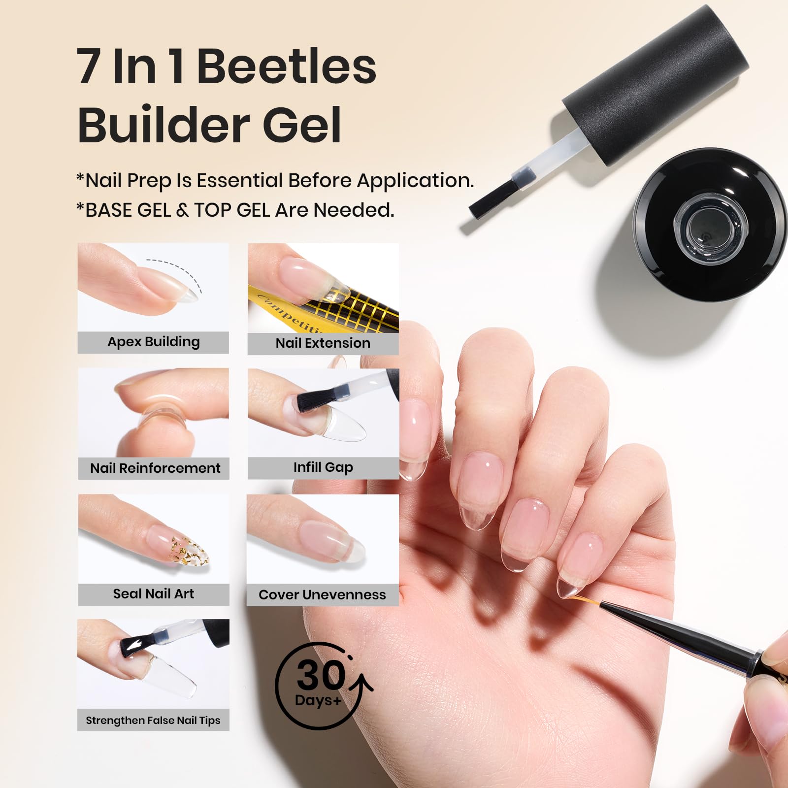 Beetles clear nail strengthener for nail shaping