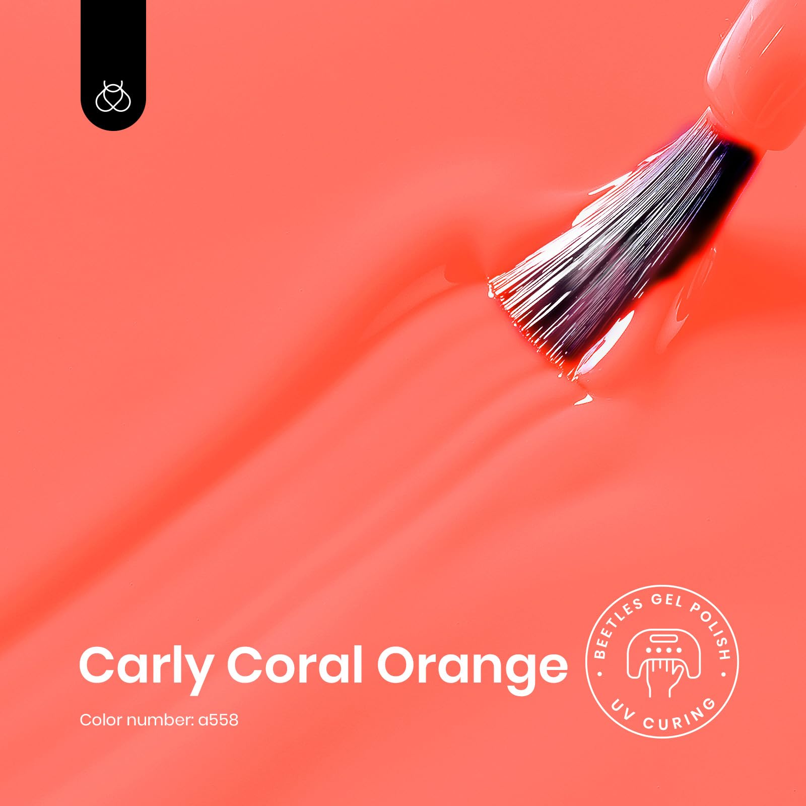 Beetles Coral Orange color swatches show versatile peachy-orange tones for looks.