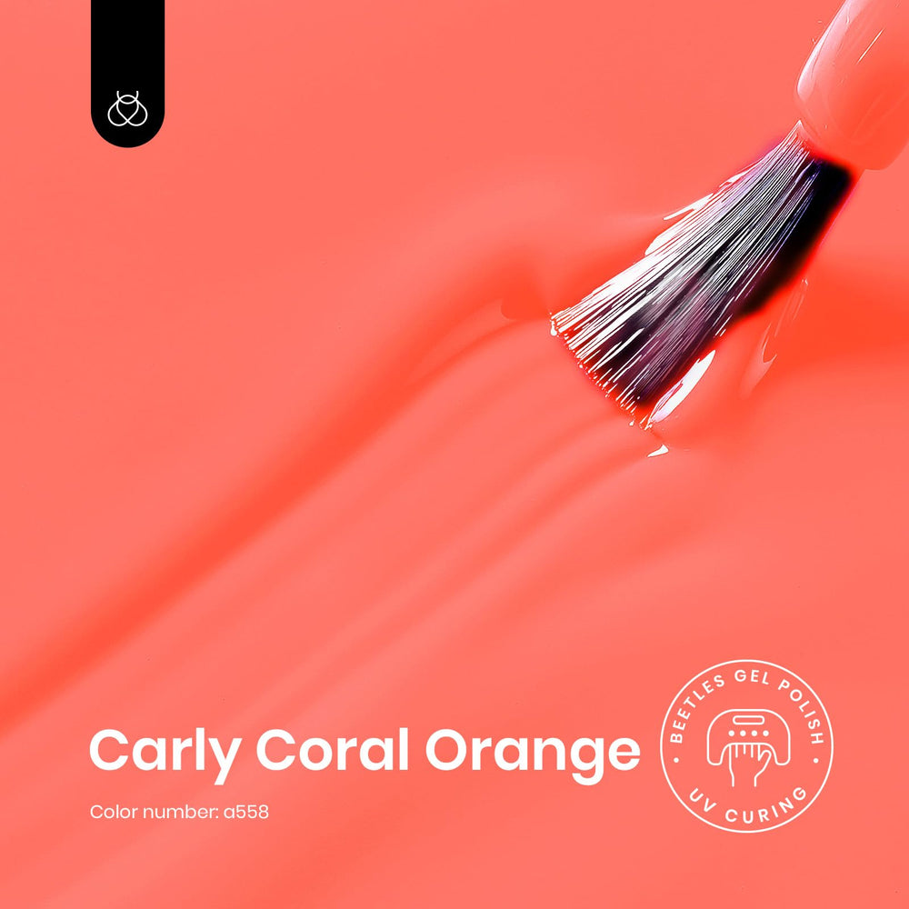 Beetles Coral Orange color swatches show versatile peachy-orange tones for looks.