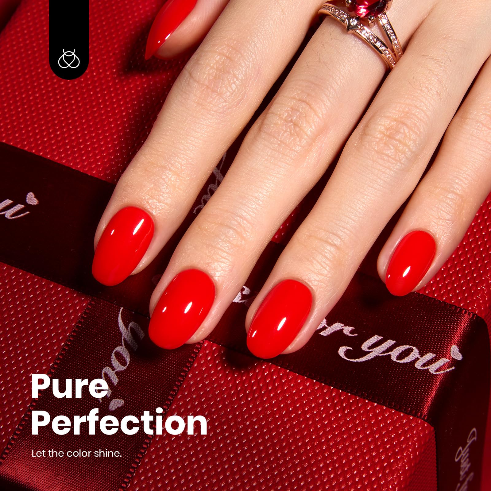 Beetles gel polish bottle beside base and top coats for DIY manicure.
