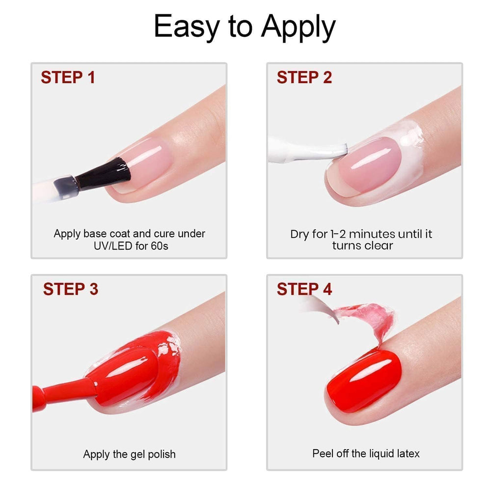 Beetles cuticle guard application keeps skin clean during polish.