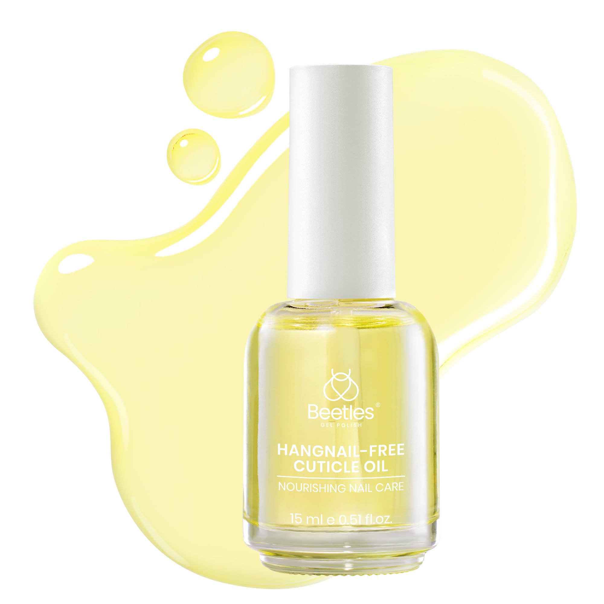 Beetles Cuticle Oil bottle with almond fragrance nourishes cuticles and nails
